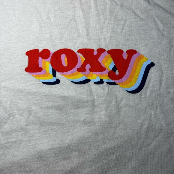 Roxy Beige Boxy Crop Top Ladies Medium NWT - Picture 3 of 5